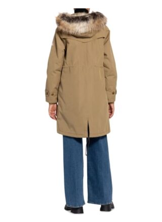 Barbour Parka Hollies mit Kunstpelzbesatz, Beige