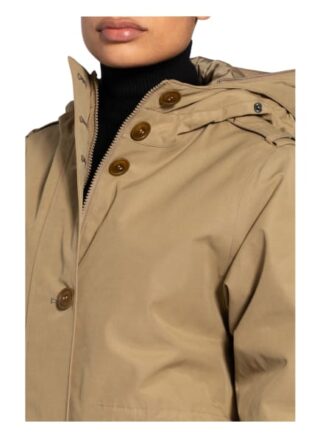 Barbour Parka Hollies mit Kunstpelzbesatz, Beige