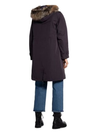 Barbour Parka Hollies mit Kunstpelzbesatz, Blau