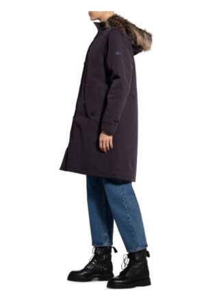 Barbour Parka Hollies mit Kunstpelzbesatz, Blau