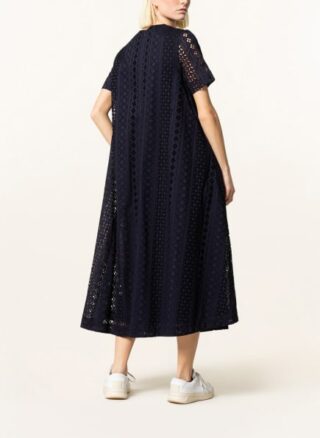 Baum und Pferdgarten Kleid Alaisa mit Lochspitze, Blau