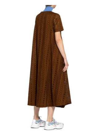 Baum und Pferdgarten Kleid Alaisa mit Lochspitze, Braun