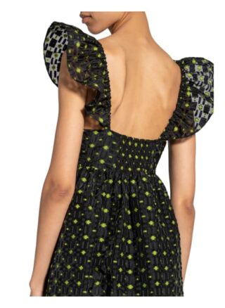 Baum und Pferdgarten Kleid Ashaki, Schwarz