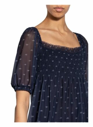 Baum und Pferdgarten Kleid Judith aus Mesh, Blau