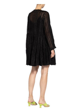 Baum und Pferdgarten Wickelkleid Amada, Schwarz