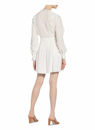 Berenice Kleid mit Spitzenbesatz, Weiß