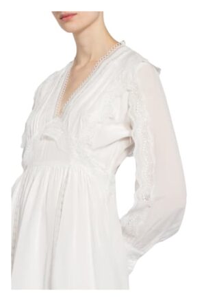 Berenice Kleid mit Spitzenbesatz, Weiß
