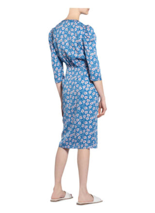 Berenice Wickelkleid mit 3/4-Arm, Blau