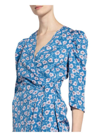 Berenice Wickelkleid mit 3/4-Arm, Blau