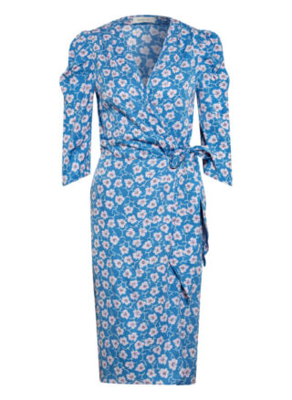 Berenice Wickelkleid mit 3/4-Arm, Blau