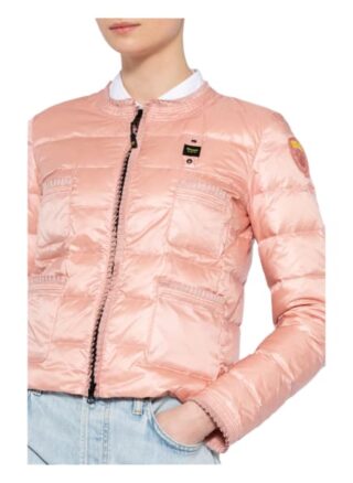 Blauer Daunenjacke, Pink