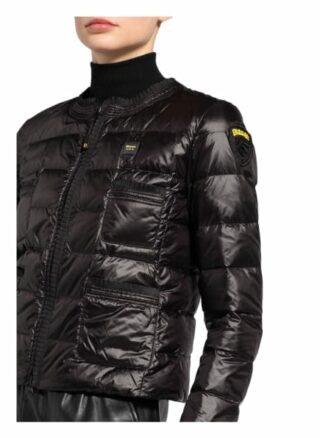 Blauer Daunenjacke, Schwarz