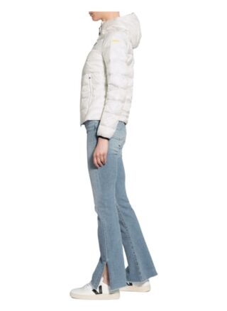Blauer Daunenjacke Wanda, Weiß
