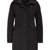 Blauer Daunenparka, Schwarz