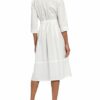 Bogner Kleid Aimie mit 3/4-Arm, Weiß