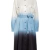 Boss Hemdblusenkleid Daliti mit Seide, Blau