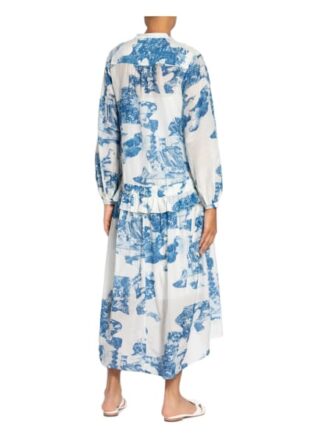 Boss Hemdblusenkleid Dicea mit Seide, Blau