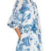 Boss Hemdblusenkleid Dicea mit Seide, Blau