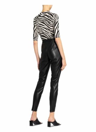 Boss Hose Tratona in Leder-Optik, Schwarz