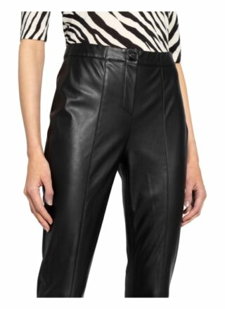 Boss Hose Tratona in Leder-Optik, Schwarz