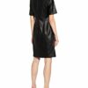 Boss Kleid Dalegy in Lederoptik, Schwarz