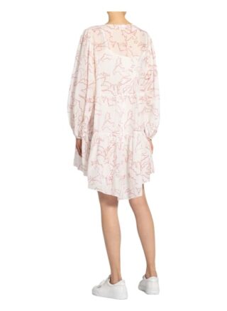 Boss Kleid Decento mit Seide, Beige