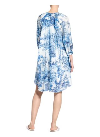 Boss Seidenkleid Difloru mit 3/4-Arm, Blau