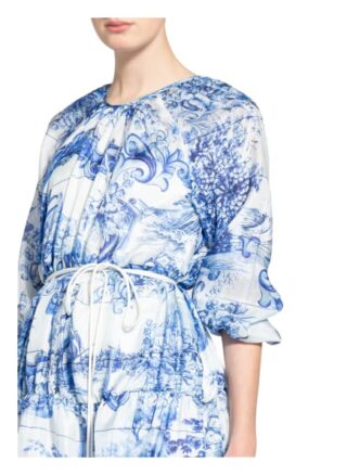 Boss Seidenkleid Divilera mit 3/4-Arm, Blau