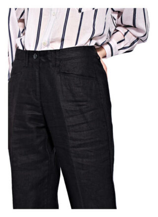 Brax Leinenhose Farina, Schwarz