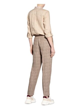 Brax Leinenhose Maron, Braun