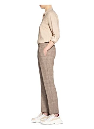 Brax Leinenhose Maron, Braun