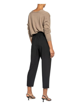 Brunello Cucinelli 7/8-Hose mit Galonstreifen, Schwarz