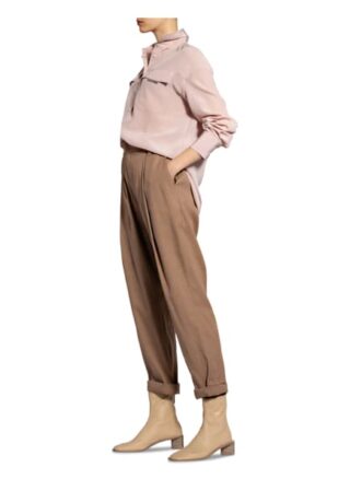 Brunello Cucinelli 7/8-Hose mit Leinen, Braun
