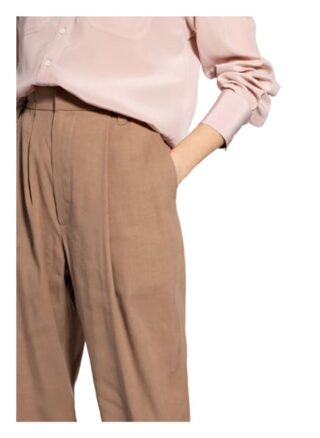 Brunello Cucinelli 7/8-Hose mit Leinen, Braun