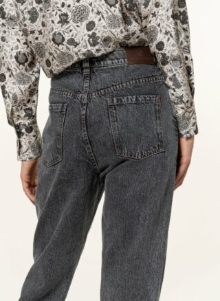 Brunello Cucinelli Boyfriend Jeans, Schwarz