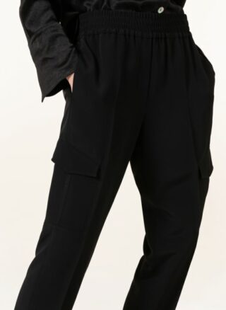 Brunello Cucinelli Cargohose mit Seide, Schwarz