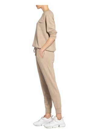 Brunello Cucinelli Cashmere-Strickhose im Jogging-Stil, Beige