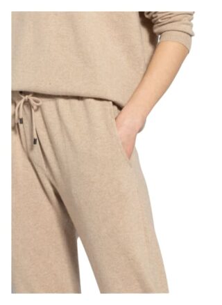 Brunello Cucinelli Cashmere-Strickhose im Jogging-Stil, Beige