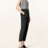 Brunello Cucinelli Hose mit Perlenbesatz, Grau