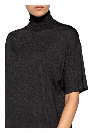 Brunello Cucinelli Kleid mit Cashmere und Glitzergarn, Schwarz