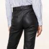 Brunello Cucinelli Lederhose, Schwarz