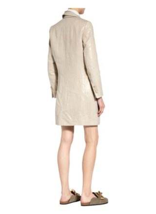 Brunello Cucinelli Leinenmantel mit Glitzergarn, Gold