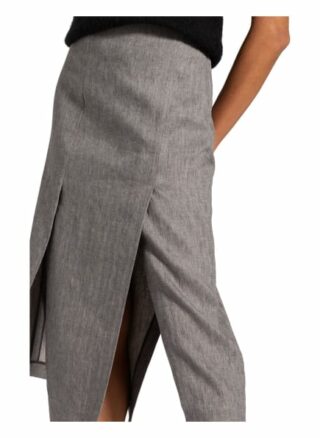 Brunello Cucinelli Leinenrock, Grau
