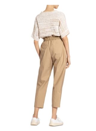 Brunello Cucinelli Paperbag-Hose, Beige