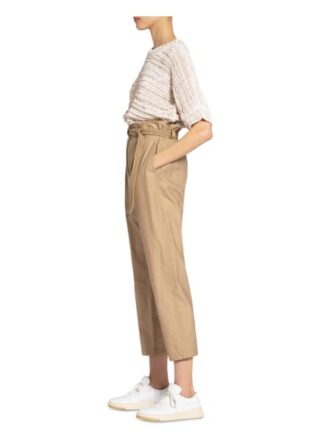 Brunello Cucinelli Paperbag-Hose, Beige