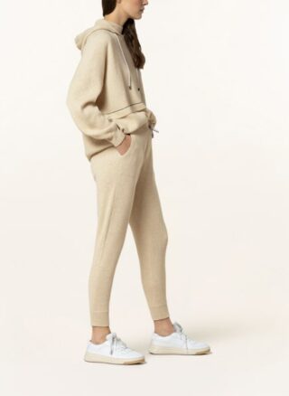 Brunello Cucinelli Strickhose mit Cashmere, Beige