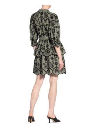 Bruuns Bazaar Kleid Rosie Sinea mit Lochspitze, Grün