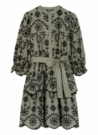 Bruuns Bazaar Kleid Rosie Sinea mit Lochspitze, Grün