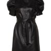 Bruuns Bazaar Lederkleid Petrah Kindsay, Schwarz