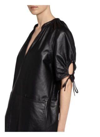 By Malene Birger Lederkleid Datisca, Schwarz